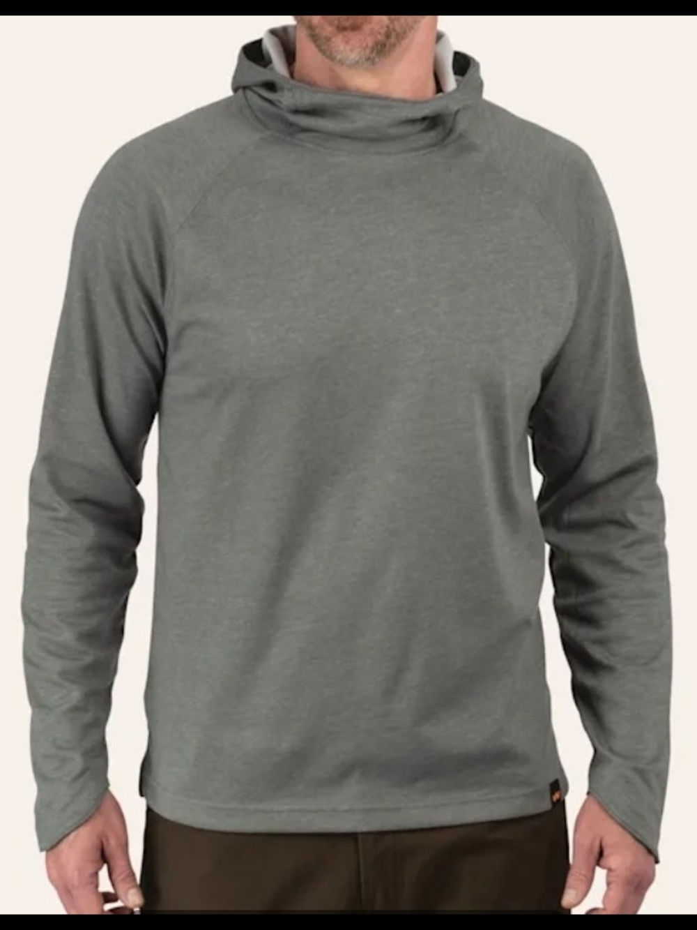 Heather Gray Walls Outdoor Wear 50 SPF Hooded Long Sleeve Pullover Large EUC